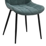 Καρέκλα τραπεζαρίας Chiara Megapap πράσινο ύφασμα - μεταλλικό μαύρο πόδι 48x58x81εκ. - Image 10