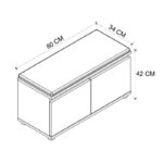 Παπουτσοθήκη Twain Megapap 8 ζευγών χρώμα sapphire oak 80x35x42εκ. - Image 4