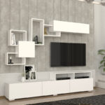 Σύνθεση τηλεόρασης Stamatia Megapap χρώμα λευκό 210x36,8x46,8εκ. - Image 3