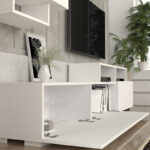 Σύνθεση τηλεόρασης Stamatia Megapap χρώμα λευκό 210x36,8x46,8εκ. - Image 4