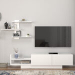 Σύνθεση τηλεόρασης Egemen Megapap χρώμα λευκό 180x32x40εκ. - Image 3