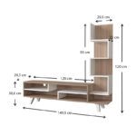 Έπιπλο τηλεόρασης Granada Megapap χρώμα λευκό - cordoba 149,5x29,5x120εκ. - Image 4