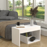 Τραπεζάκι βοηθητικό Rosana Megapap χρώμα λευκό 35x29,5x60εκ. - Image 2