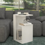 Τραπεζάκι βοηθητικό Rosana Megapap χρώμα λευκό 35x29,5x60εκ. - Image 3