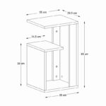 Τραπεζάκι βοηθητικό Rosana Megapap χρώμα λευκό 35x29,5x60εκ. - Image 5