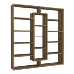 Βιβλιοθήκη Ample Megapap χρώμα καρυδί 125x22x135,7εκ. - Image 5