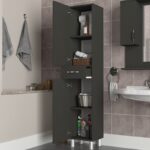 Ντουλάπι κουζίνας - μπάνιου Selina Megapap χρώμα ανθρακί 35x31x179εκ. - Image 2