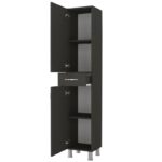 Ντουλάπι κουζίνας - μπάνιου Selina Megapap χρώμα ανθρακί 35x31x179εκ. - Image 6