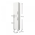 Ντουλάπι κουζίνας - μπάνιου Selina Megapap χρώμα ανθρακί 35x31x179εκ. - Image 8