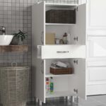 Ντουλάπι κουζίνας - μπάνιου Montana Megapap χρώμα λευκό 59,4x31,5x140εκ. - Image 2