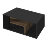 Τραπεζάκι σαλονιού Abdera Megapap χρώμα μαύρο - καρυδί 110x60x42εκ. - Image 5