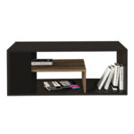 Τραπεζάκι σαλονιού Abdera Megapap χρώμα μαύρο - καρυδί 110x60x42εκ. - Image 6