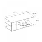 Τραπεζάκι σαλονιού Abdera Megapap χρώμα μαύρο - καρυδί 110x60x42εκ. - Image 7