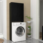 Έπιπλο πλυντηρίου Romme Megapap χρώμα μαύρο 65x27,1x180εκ. - Image 3