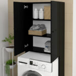 Έπιπλο πλυντηρίου Romme Megapap χρώμα μαύρο 65x27,1x180εκ. - Image 5