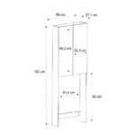 Έπιπλο πλυντηρίου Romme Megapap χρώμα μαύρο 65x27,1x180εκ. - Image 7