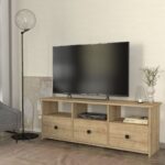 Έπιπλο τηλεόρασης Mahen Megapap χρώμα sapphire oak 140x35x49,8εκ. - Image 4