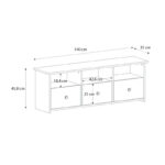 Έπιπλο τηλεόρασης Mahen Megapap χρώμα sapphire oak 140x35x49,8εκ. - Image 6