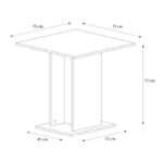 Τραπέζι Allos Megapap χρώμα sapphire oak 75x75x77εκ. - Image 7