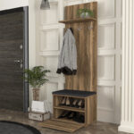 Έπιπλο εισόδου Track Megapap χρώμα καρυδί 60x38,2x190εκ. - Image 2