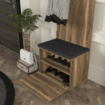 Έπιπλο εισόδου Track Megapap χρώμα καρυδί 60x38,2x190εκ. - Image 3