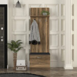 Έπιπλο εισόδου Track Megapap χρώμα καρυδί 60x38,2x190εκ. - Image 4