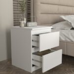 Κομοδίνο Breve Megapap χρώμα λευκό 39,8x41,8x55εκ. - Image 2