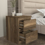 Κομοδίνο Breve Megapap χρώμα καρυδί 39,8x41,8x55εκ. - Image 2