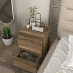 Κομοδίνο Breve Megapap χρώμα καρυδί 39,8x41,8x55εκ. - Image 3