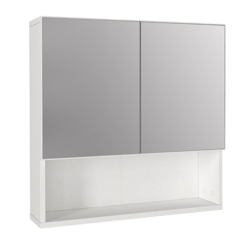 GP042-02791-0 Καθρέπτης μπάνιου Trama Μegapap χρώμα λευκό 60x16,8x65εκ. - Image 1