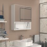 Καθρέπτης μπάνιου Trama Μegapap χρώμα λευκό 60x16,8x65εκ. - Image 3