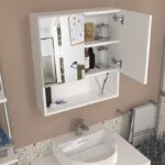 Καθρέπτης μπάνιου Trama Μegapap χρώμα λευκό 60x16,8x65εκ. - Image 4