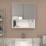 Καθρέπτης μπάνιου Trama Μegapap χρώμα λευκό 60x16,8x65εκ. - Image 5