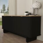 Μπουφές Bohema Megapap χρώμα μαύρο - sepet oak 180x47x76,6εκ. - Image 3