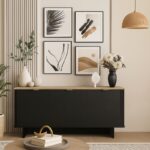 Μπουφές Bohema Megapap χρώμα μαύρο - sepet oak 180x47x76,6εκ. - Image 5