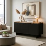 Μπουφές Bohema Megapap χρώμα μαύρο - sepet oak 180x47x76,6εκ. - Image 6