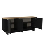 Μπουφές Bohema Megapap χρώμα μαύρο - sepet oak 180x47x76,6εκ. - Image 9