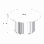 Τραπεζάκι σαλονιού Bohema Megapap χρώμα ivory - sepet oak Ø85x43,2εκ. - Image 5