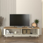 Έπιπλο τηλεόρασης Bohema Megapap χρώμα ivory - sepet oak 180x47x45,6εκ. - Image 2