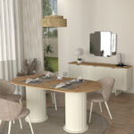 Τραπέζι Bohema Megapap χρώμα ivory - sepet oak 180x90x77,7εκ. - Image 4