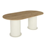 Τραπέζι Bohema Megapap χρώμα ivory - sepet oak 180x90x77,7εκ. - Image 5