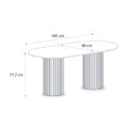 Τραπέζι Bohema Megapap χρώμα ivory - sepet oak 180x90x77,7εκ. - Image 7