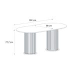 Τραπέζι Bohema Megapap χρώμα μαύρο - sepet oak 180x90x77,7εκ. - Image 10