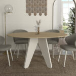 Τραπέζι Rebel Megapap χρώμα rota oak - sandstone 150x90x75εκ. - Image 3