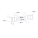 Έπιπλο τηλεόρασης Gemma Megapap χρώμα sepet oak 150x35x46,7εκ. - Image 7
