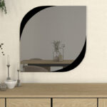 Καθρέπτης τοίχου Lava Μegapap χρώμα μαύρο 70x2,2x70εκ. - Image 2