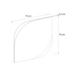 Καθρέπτης τοίχου Lava Μegapap χρώμα μαύρο 70x2,2x70εκ. - Image 5