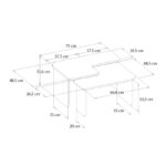 Τραπεζάκι σαλονιού σετ 2τμχ Lava Megapap χρώμα rota oak - ανθρακί 75x48,5x35,6εκ. - Image 9