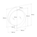 Καθρέπτης τοίχου Sevilla Μegapap χρώμα καρυδί 59,2x2,2x69εκ. - Image 5