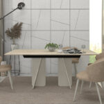 Τραπέζι Sevilla Megapap χρώμα sandstone - travertine 180x90x75εκ. - Image 3